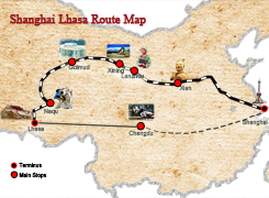 Chendgu Lhasa Route Map